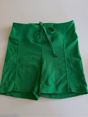 Cotton On Green High-Waist Lace-Up Women’s Shorts